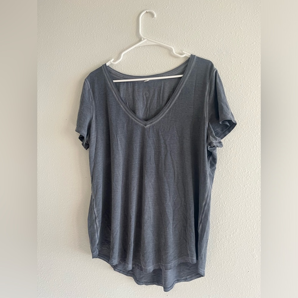 lululemon athletica Charcoal V-Neck Tee